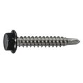 Midwest Fastener Self-Drilling Screw, #8 x 1 in, Painted Stainless Steel Hex Head Hex Drive, 12 PK 39603